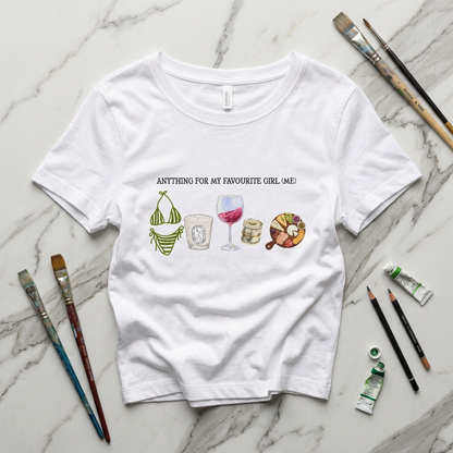 Anything for my favourite girl (me) Baby Tee - Organic Cotton