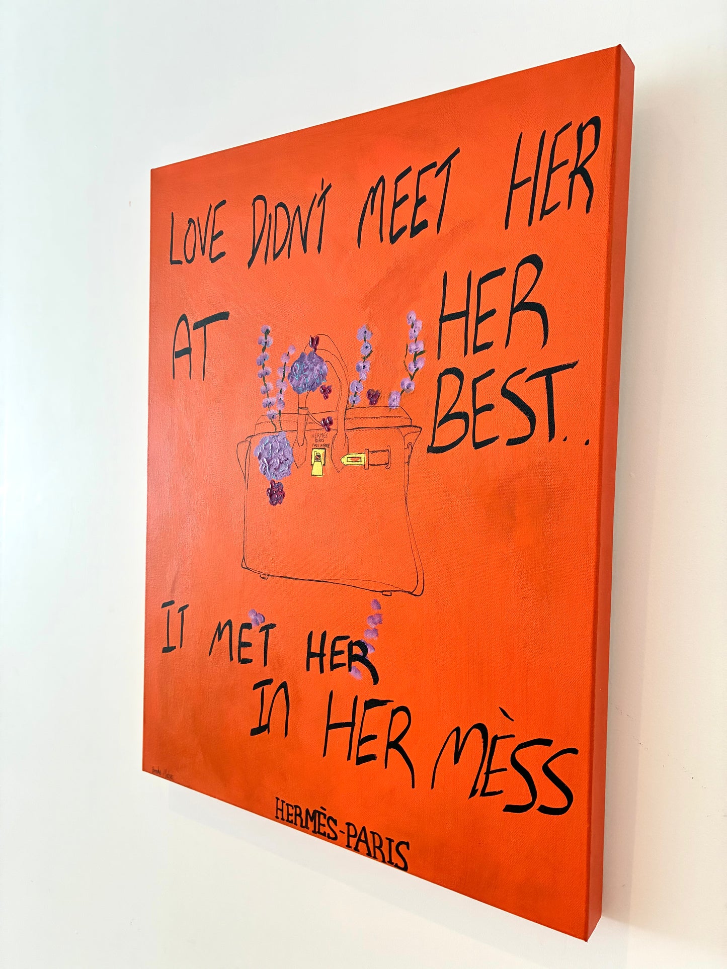 Love found her somewhere between leather and petals.